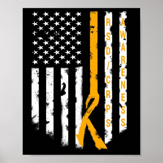 Poster Rsd Crps Sensibilisation American Flag Support Top (Devant)