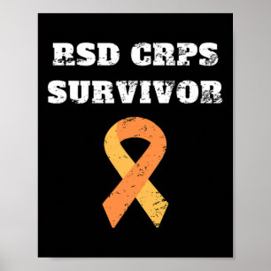 Poster Rsd Crps Survivante Sensibilisation Orange Ribbon 