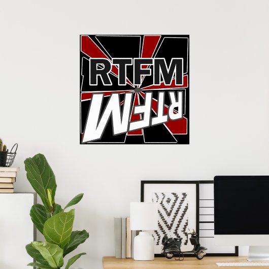 Poster RTFM lire le menu frais (Bureau à domicile)