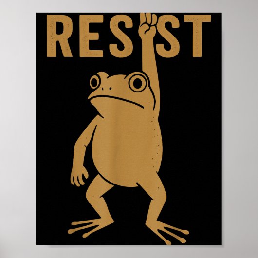 Poster Rtland Frog Funny City Art - Rtland Frog Protest (Devant)