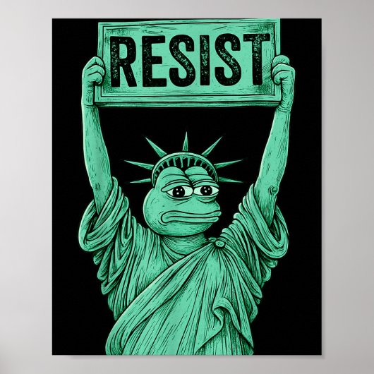 Poster Rtland Frog Funny City Art - Rtland Frog Protest (Devant)