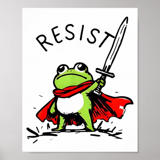 Poster Rtland Frog Protest Resist Funny Frogs Activist (Devant)