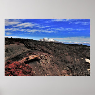 Poster Ruapehu et le cratère de Ngaurahoe