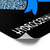 Poster Ruban bleu de sensibilisation (Coin)