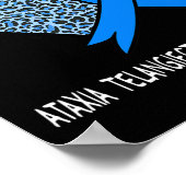 Poster Ruban Bleu de Sensibilisation à la Télangiectasie  (Coin)