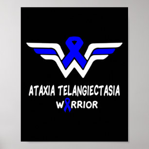Poster Ruban Bleu de Soutien aux Guerriers de la Sensibil