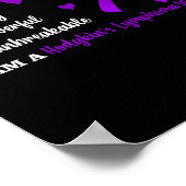 Poster Ruban Bleu Hydrocéphalie Guerrier Sensibilisation (Coin)