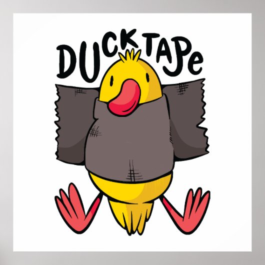 Poster Ruban Canard Drôle (Devant)