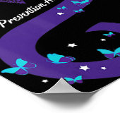 Poster Ruban Carburant Papillon Suicide Sensibilisation M (Coin)