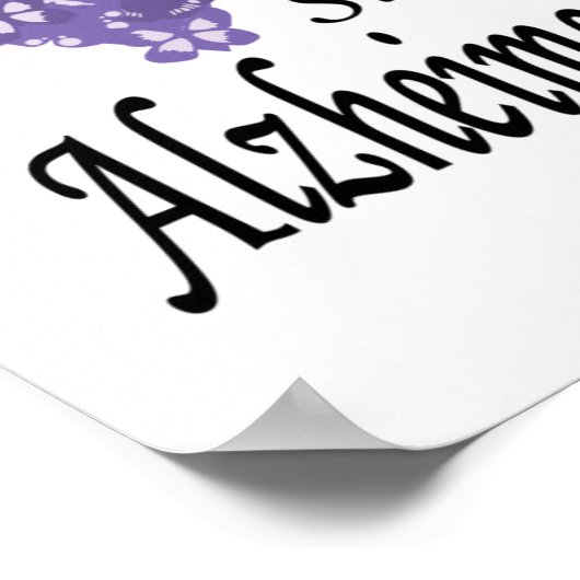 Poster Ruban d'Alzheimer des papillons (Coin)