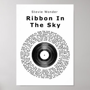 Poster Ruban Dans Le Ciel Vinyl Record Chanson Lyrique Im