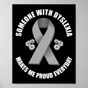 Poster Ruban d'argent de sensibilisation me rend fier tou