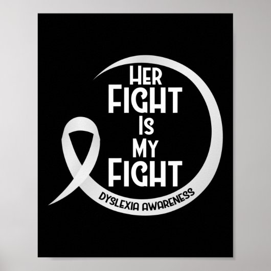 Poster Ruban d'argent de sensibilisation Son combat est l (Devant)