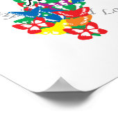 Poster Ruban d'autisme des papillons (Coin)