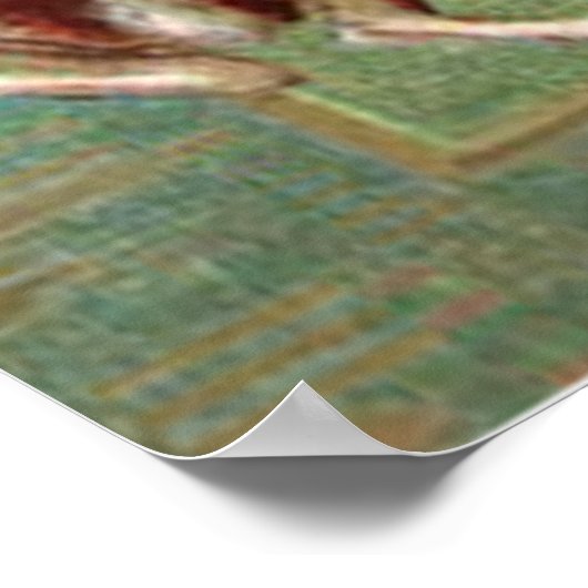 Poster Ruban de danse de Pâques Bunny Maypole (Coin)