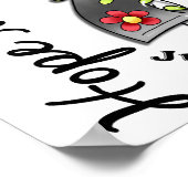 Poster Ruban de fleurs 4 L'espoir compte Diabète juvénile (Coin)