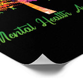 Poster Ruban de l'arbre de sensibilisation à la santé men (Coin)