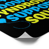 Poster Ruban de l'équipe de soutien du syndrome de Down T (Coin)