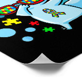 Poster Ruban de puzzles de sensibilisation à l'autisme av (Coin)