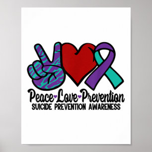 Poster Ruban de sensibilisation à la prévention du suicid