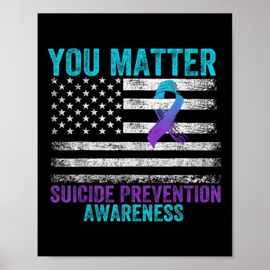 Poster Ruban de sensibilisation à la prévention du suicid (Devant)