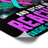 Poster Ruban de sensibilisation à la prévention du suicid (Coin)