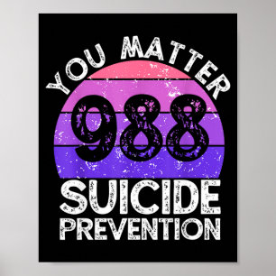 Poster Ruban de sensibilisation à la prévention du suicid