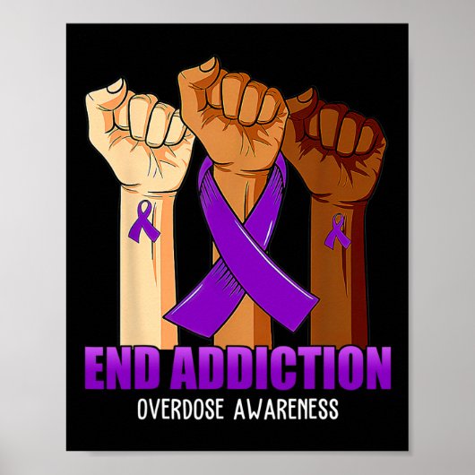 Poster Ruban de sensibilisation à la surdose (Devant)