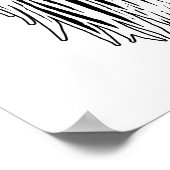 Poster Ruban de sensibilisation à l'aile (noir) (Coin)