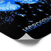 Poster Ruban de sensibilisation à l'hydrocéphalie papillo (Coin)