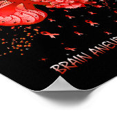 Poster Ruban de sensibilisation à l'neurysme cérébral (Coin)