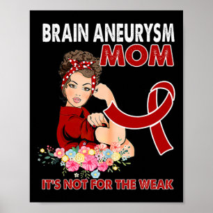 Poster Ruban de sensibilisation à l'neurysme cérébral fém