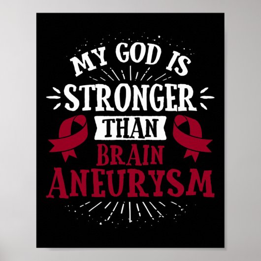 Poster Ruban de sensibilisation - Aneurysme cérébral (Devant)