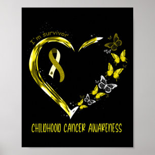 Poster Ruban de sensibilisation au cancer de l'enfant Je 