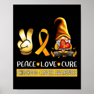 Poster Ruban de sensibilisation au cancer de l'enfant Pai