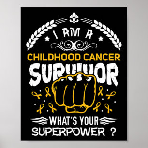 Poster Ruban de sensibilisation au cancer de l'enfant S 