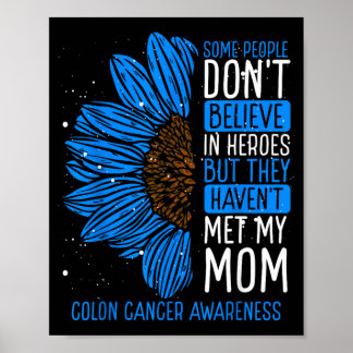 Poster Ruban de sensibilisation au cancer du côlon Maman