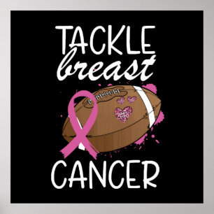 Poster Ruban de sensibilisation au cancer du sein Tackle 