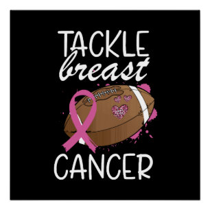 Poster Ruban de sensibilisation au cancer du sein Tackle 