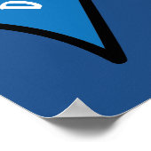 Poster Ruban de sensibilisation au diabète (Coin)