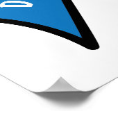 Poster Ruban de sensibilisation au diabète (Coin)