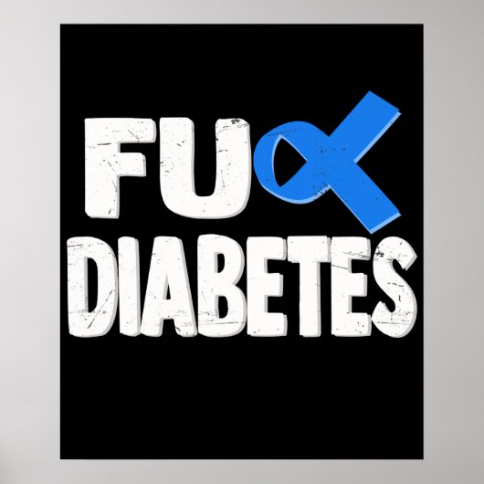 Poster Ruban de sensibilisation au diabète de haine (Devant)