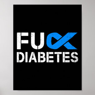 Poster Ruban de sensibilisation au diabète de type 1 Un d