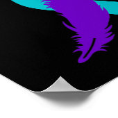 Poster Ruban de sensibilisation au suicide à base de demi (Coin)