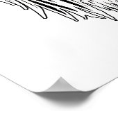 Poster Ruban de sensibilisation aux ailes (rose) (Coin)