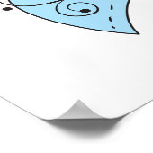 Poster Ruban de sensibilisation bleu (Coin)