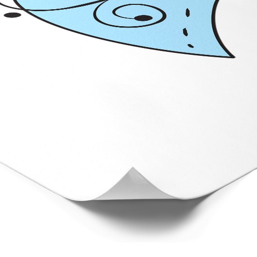 Poster Ruban de sensibilisation bleu (Coin)