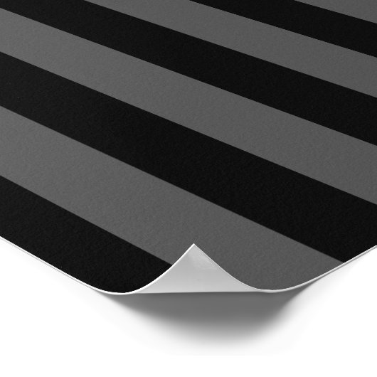 Poster Ruban de sensibilisation noir chromé élégant (Coin)