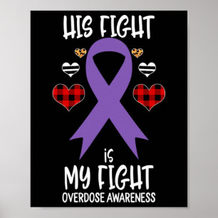 Poster Ruban de sensibilisation Son combat est mon combat