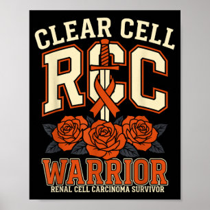 Poster Ruban de survivant du carcinome rénal cancer du re